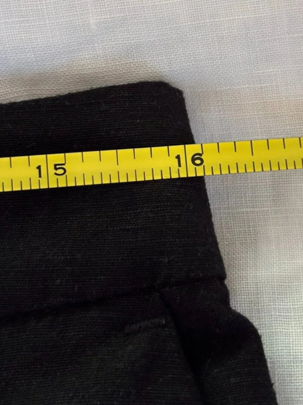 H & M SIZE 8 black high waisted wide leg linen blend pants Flowy Trousers Summer